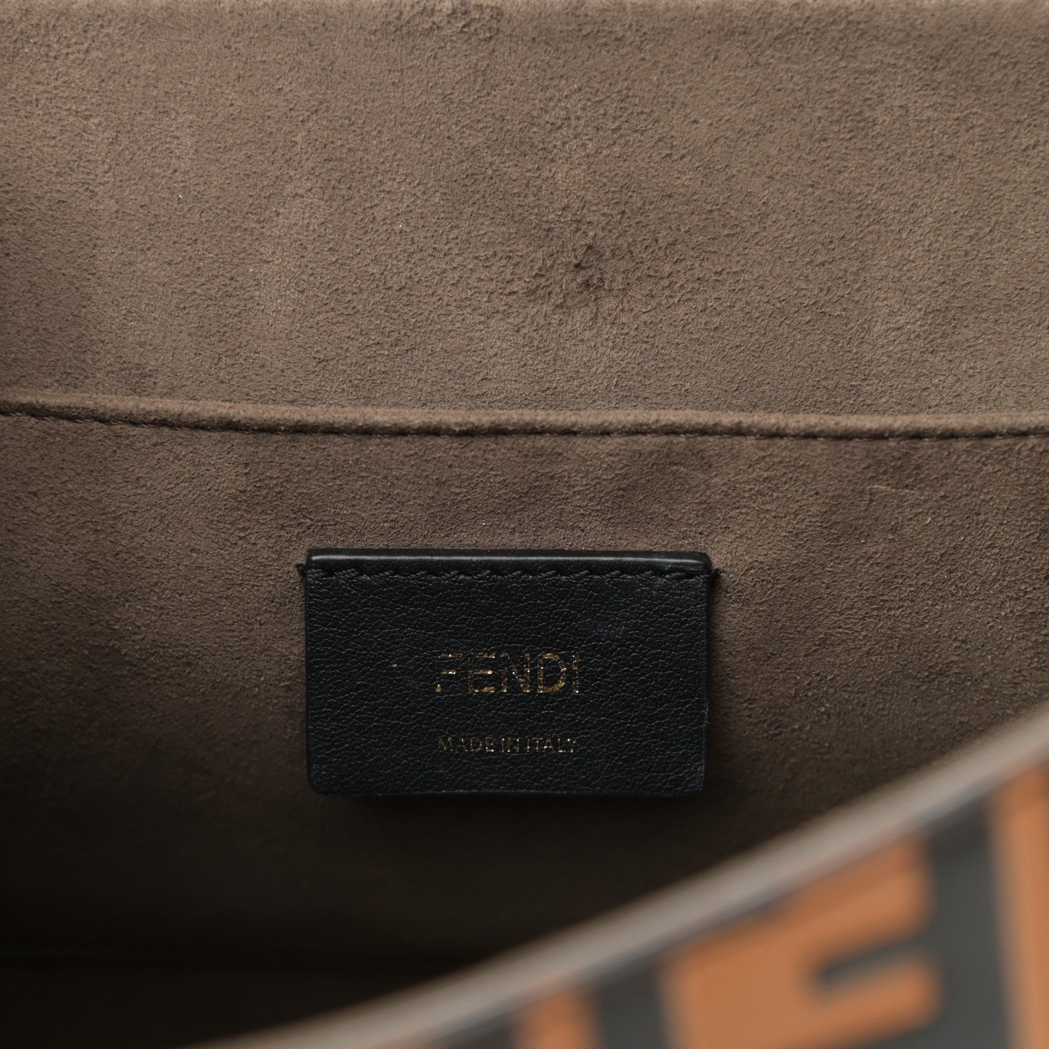 Fendi Vitello Century F is Fendi FF Embossed Kan I Shoulder Bag Orzo Tobacco 6 of 16