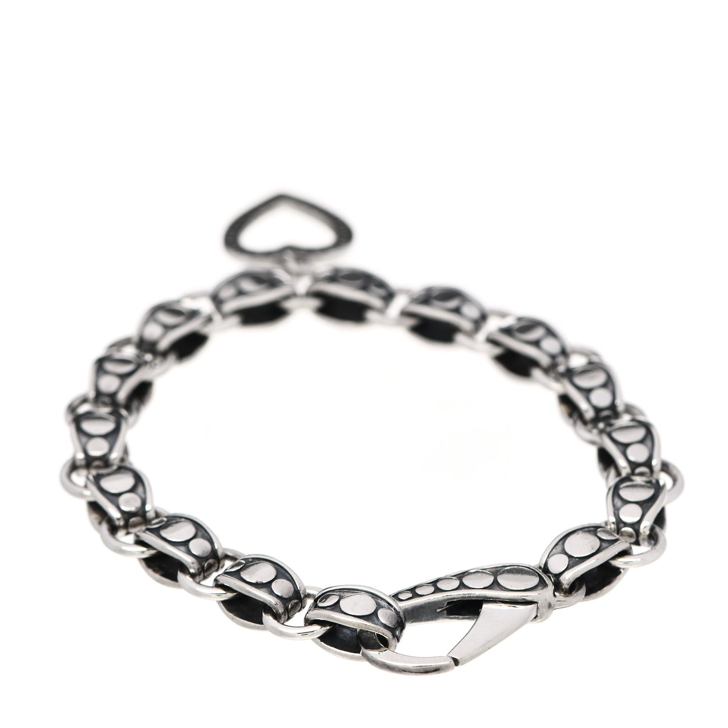 Sterling Silver Heart Dot Bracelet