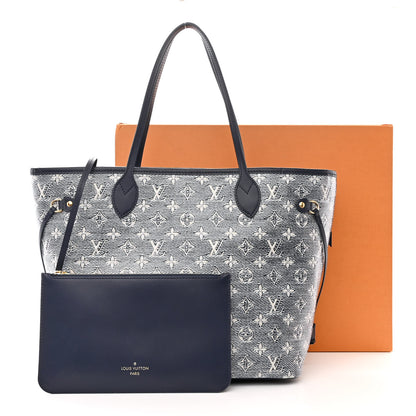 Louis Vuitton Monoglam Neverfull MM Blue 12 of 12