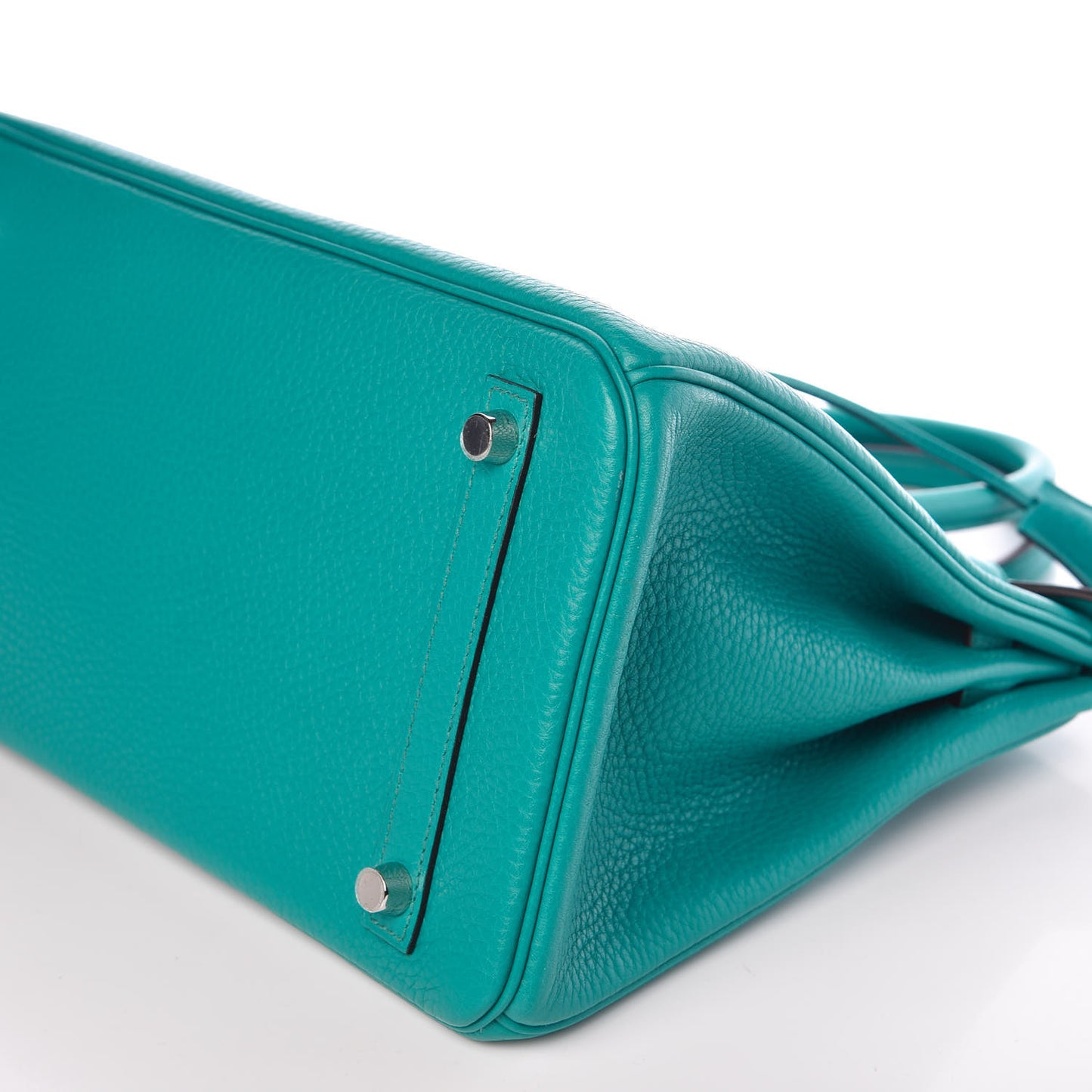 Taurillon Clemence Birkin 30 Bleu Paon