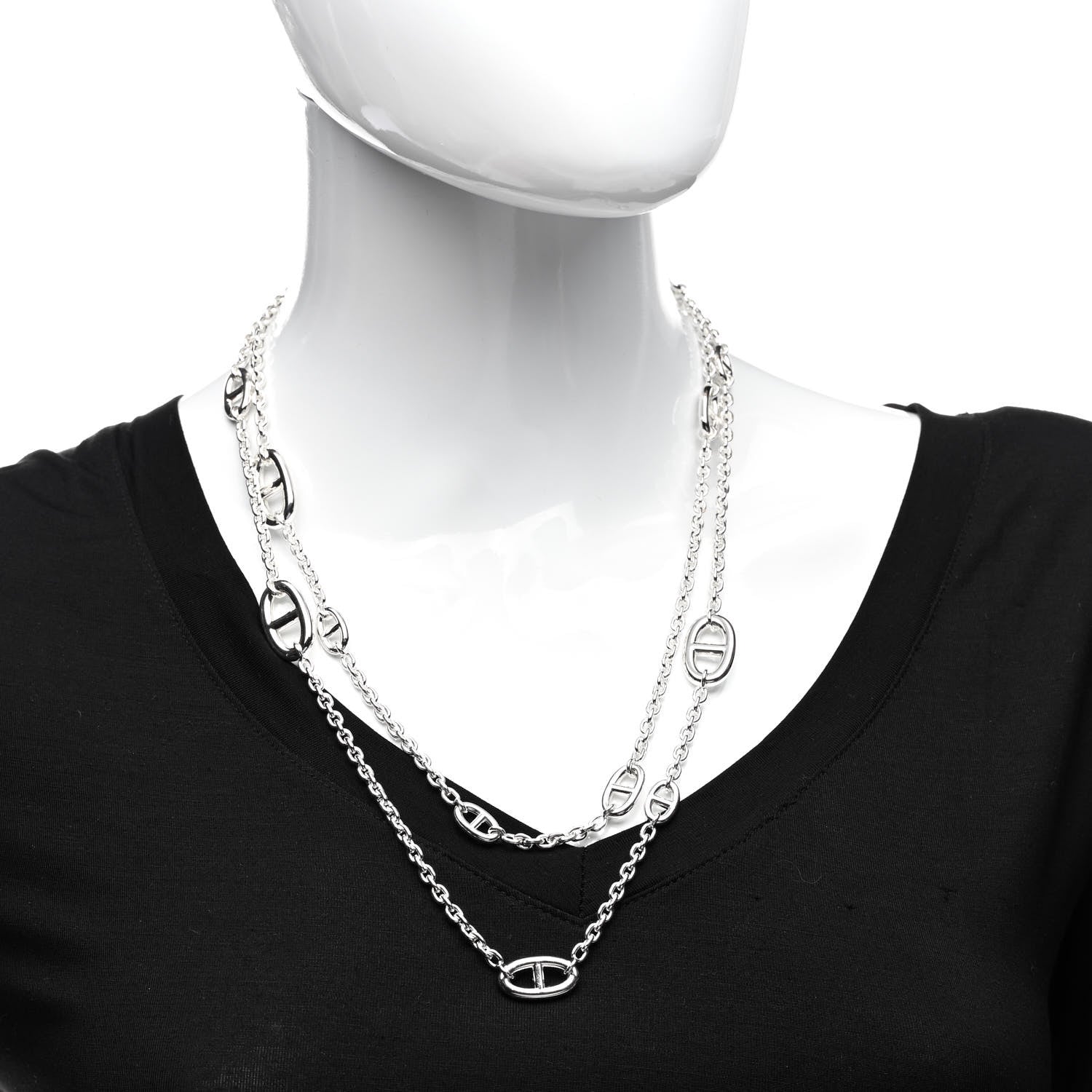 Hermes Sterling Silver Farandole Necklace 120 2 of 5