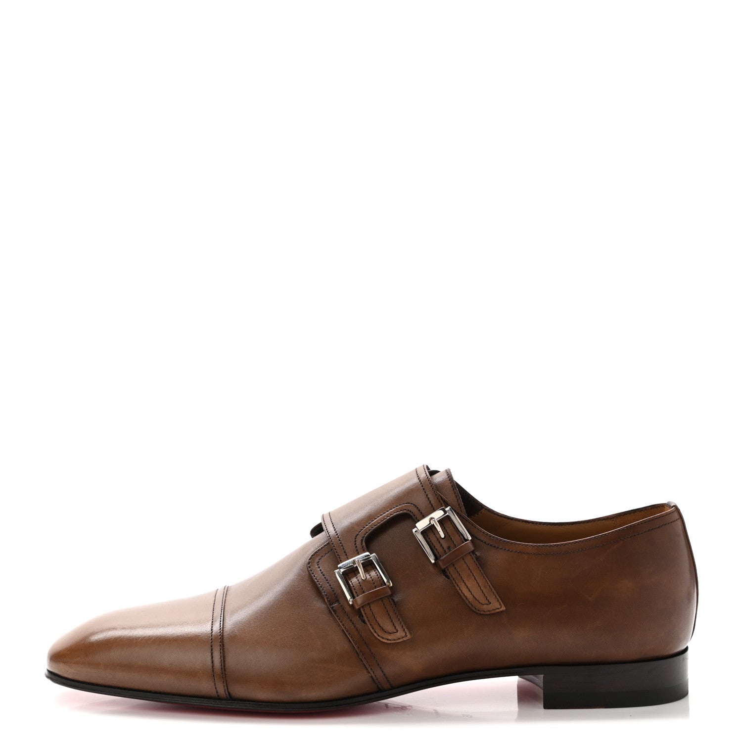 Christian Louboutin Calfskin Mens Mortimer Flats 45 Brown 1 of 16