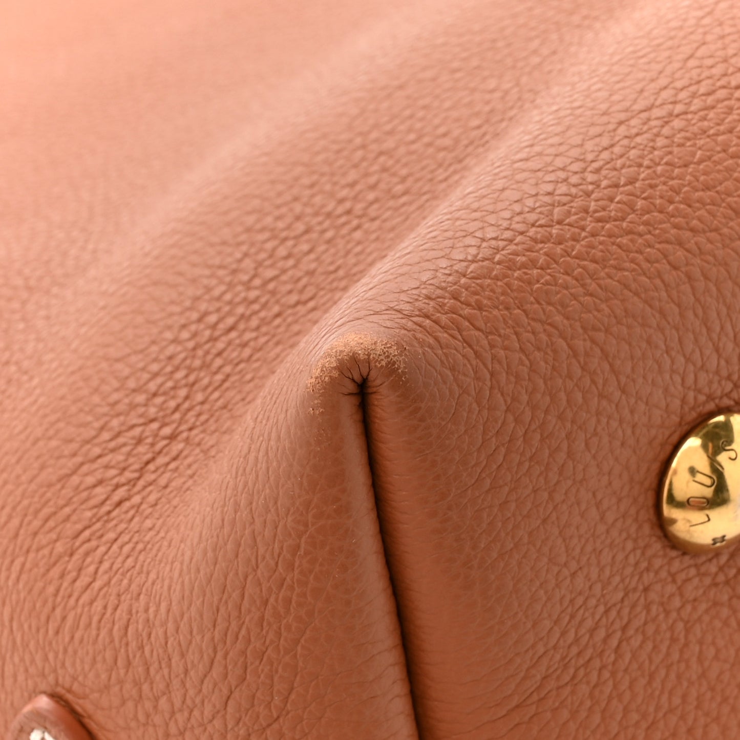 Grained Calfskin Low Key Hobo PM Cognac