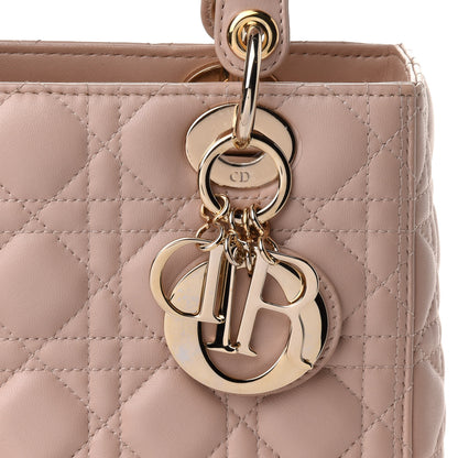 Christian Dior Lambskin Cannage Medium Lady Dior Rose Poudre 8 of 10