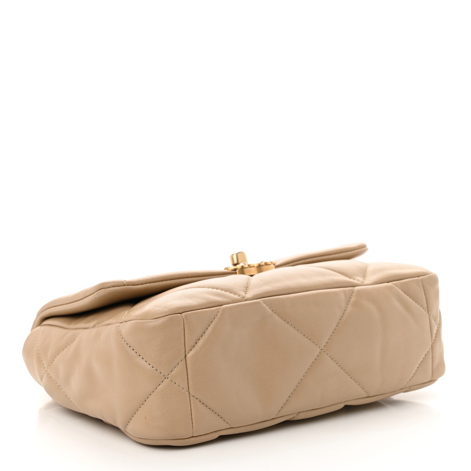 Chanel Lambskin Quilted Medium Chanel 19 Flap Dark Beige 3 of 12