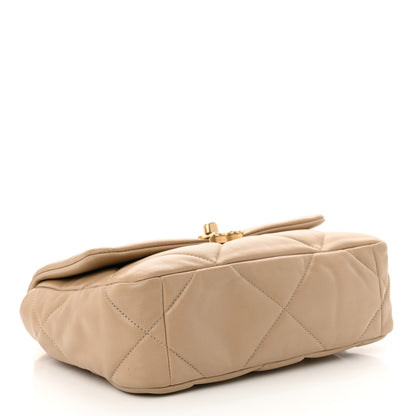 Chanel Lambskin Quilted Medium Chanel 19 Flap Dark Beige 3 of 12