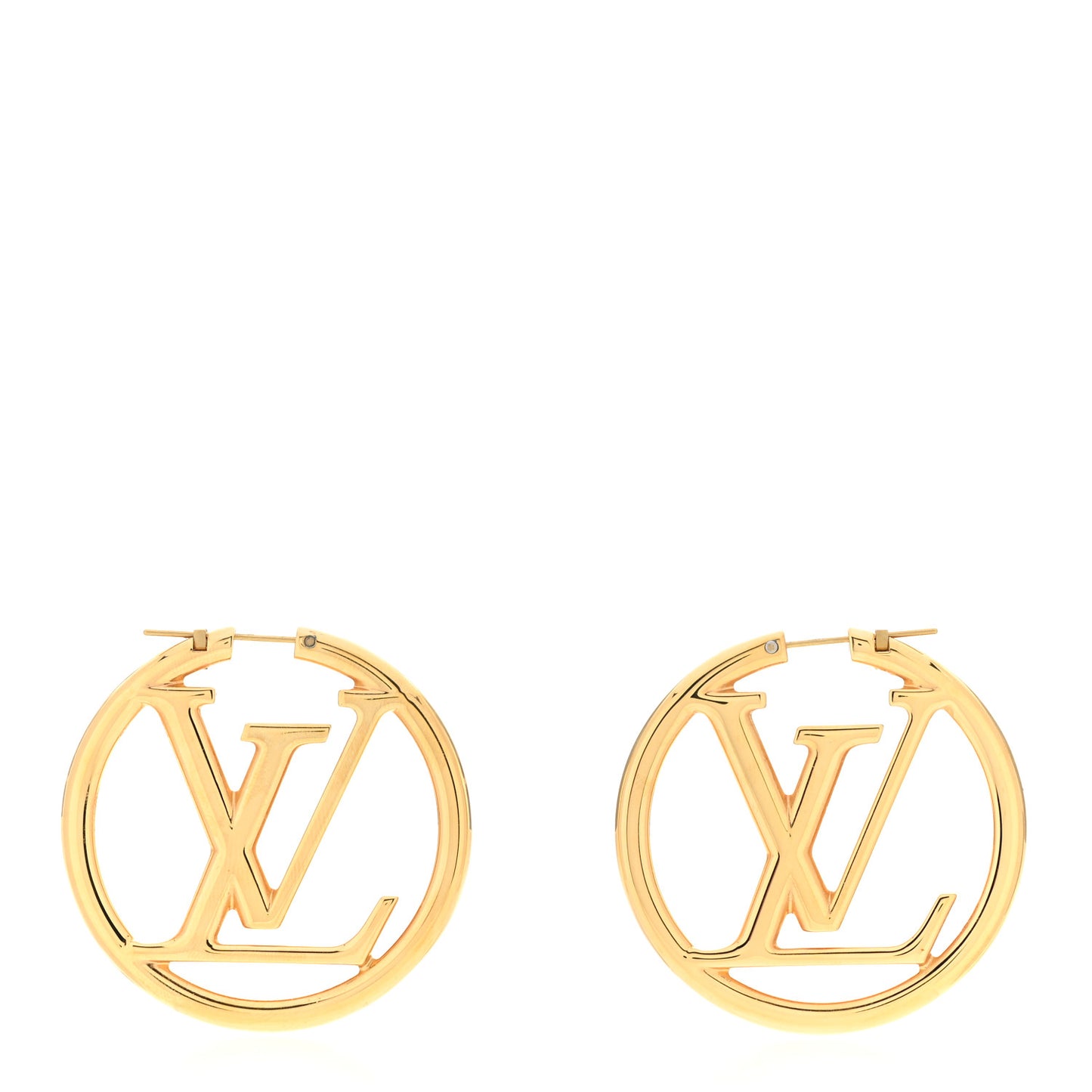 Metal Louise Hoop Earrings Gold