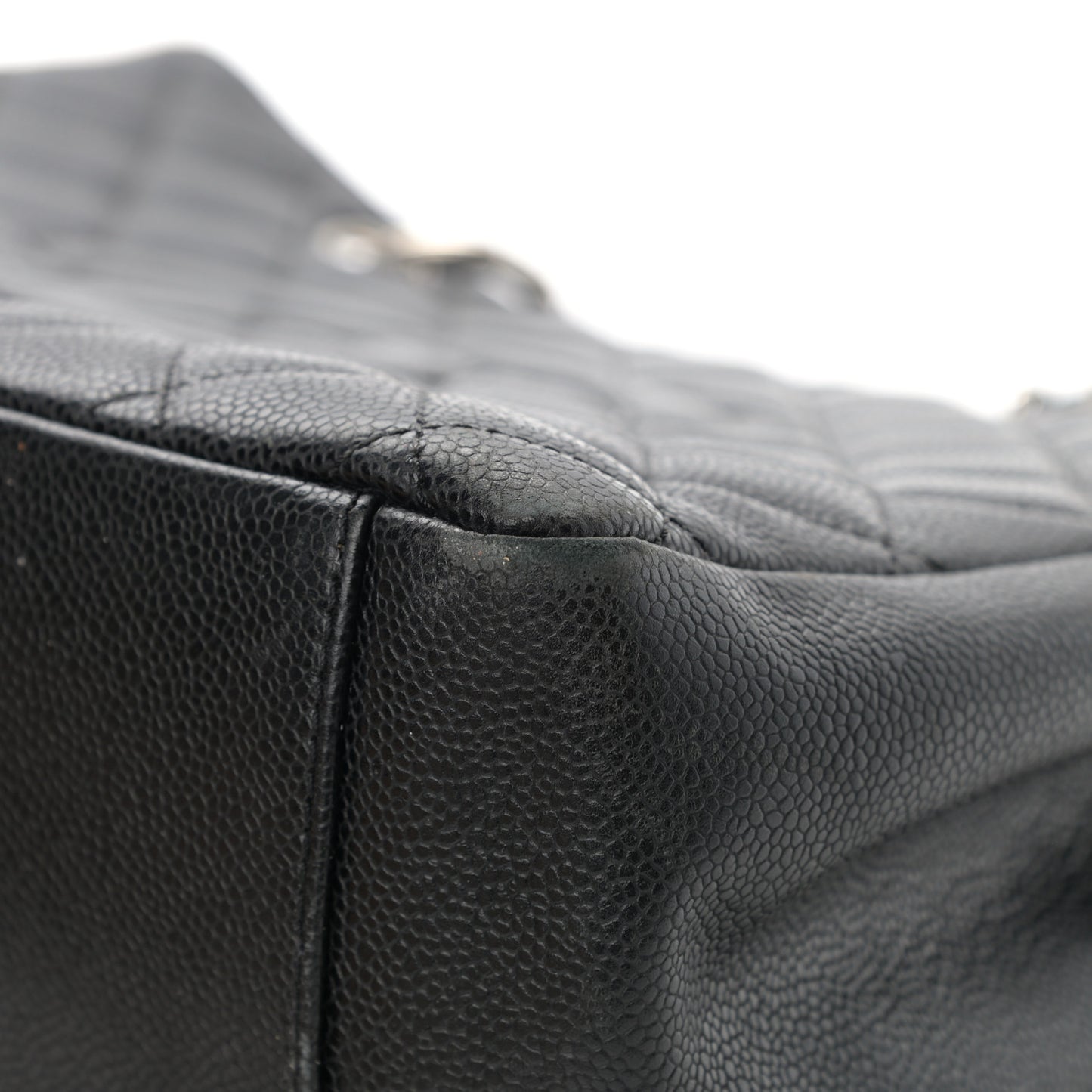 Caviar Quilted Grand Shopping Tote GST Black