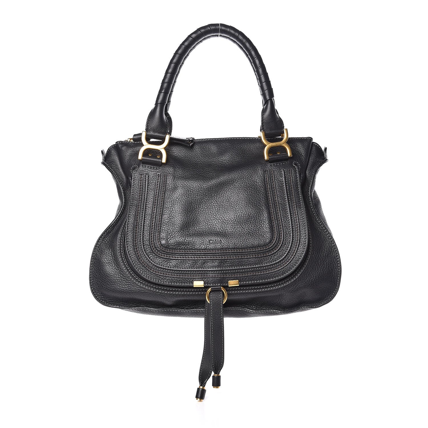 Chloe Calfskin Large Marcie Satchel Black 1 of 8