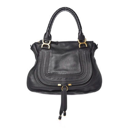 Chloe Calfskin Large Marcie Satchel Black 1 of 8