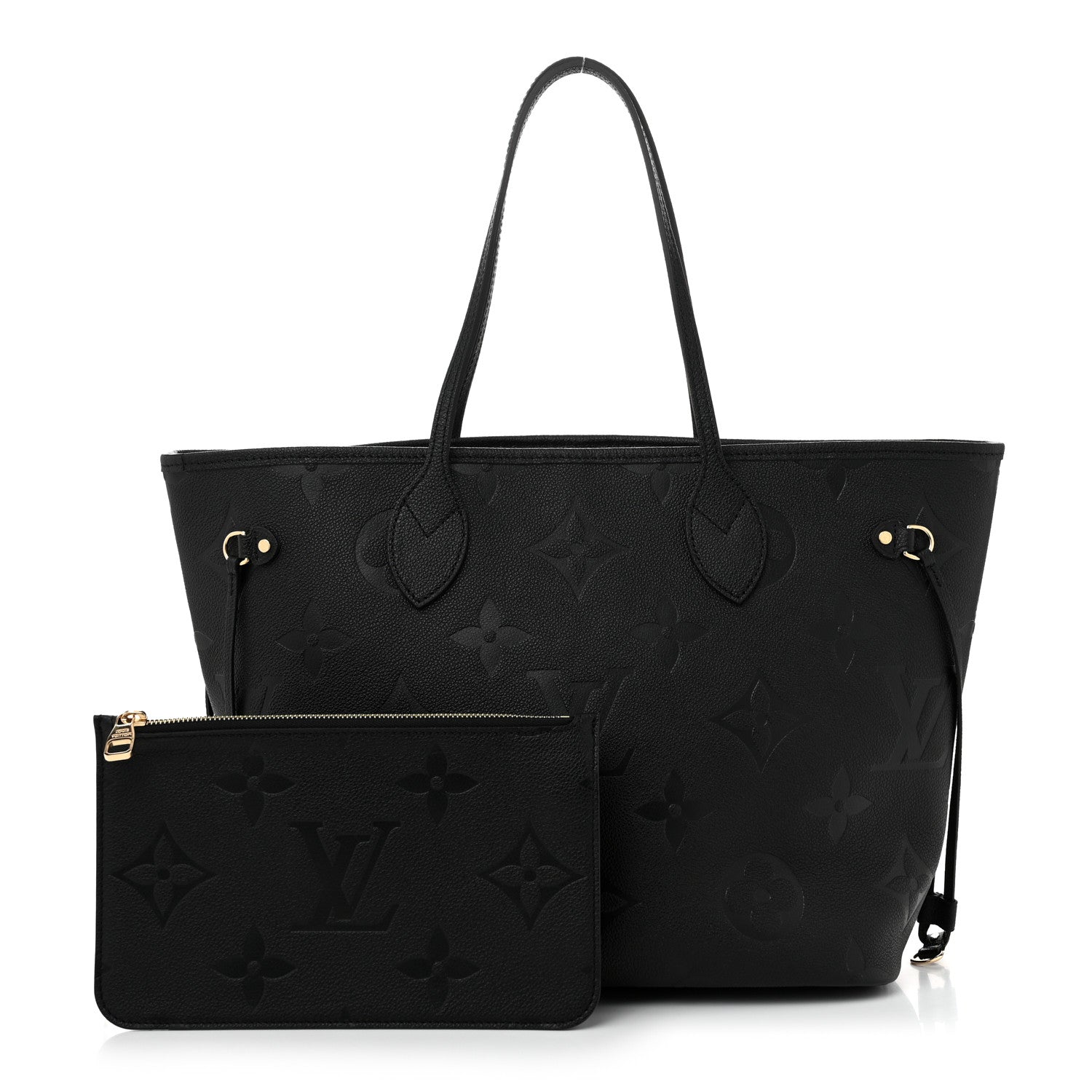 Louis Vuitton Empreinte Monogram Giant Neverfull MM Black 3 of 10