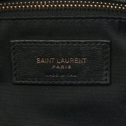 Saint Laurent Denim Quilted Small Loulou Puffer Monogram Chain Satchel Blue Cinnamon 6 of 11
