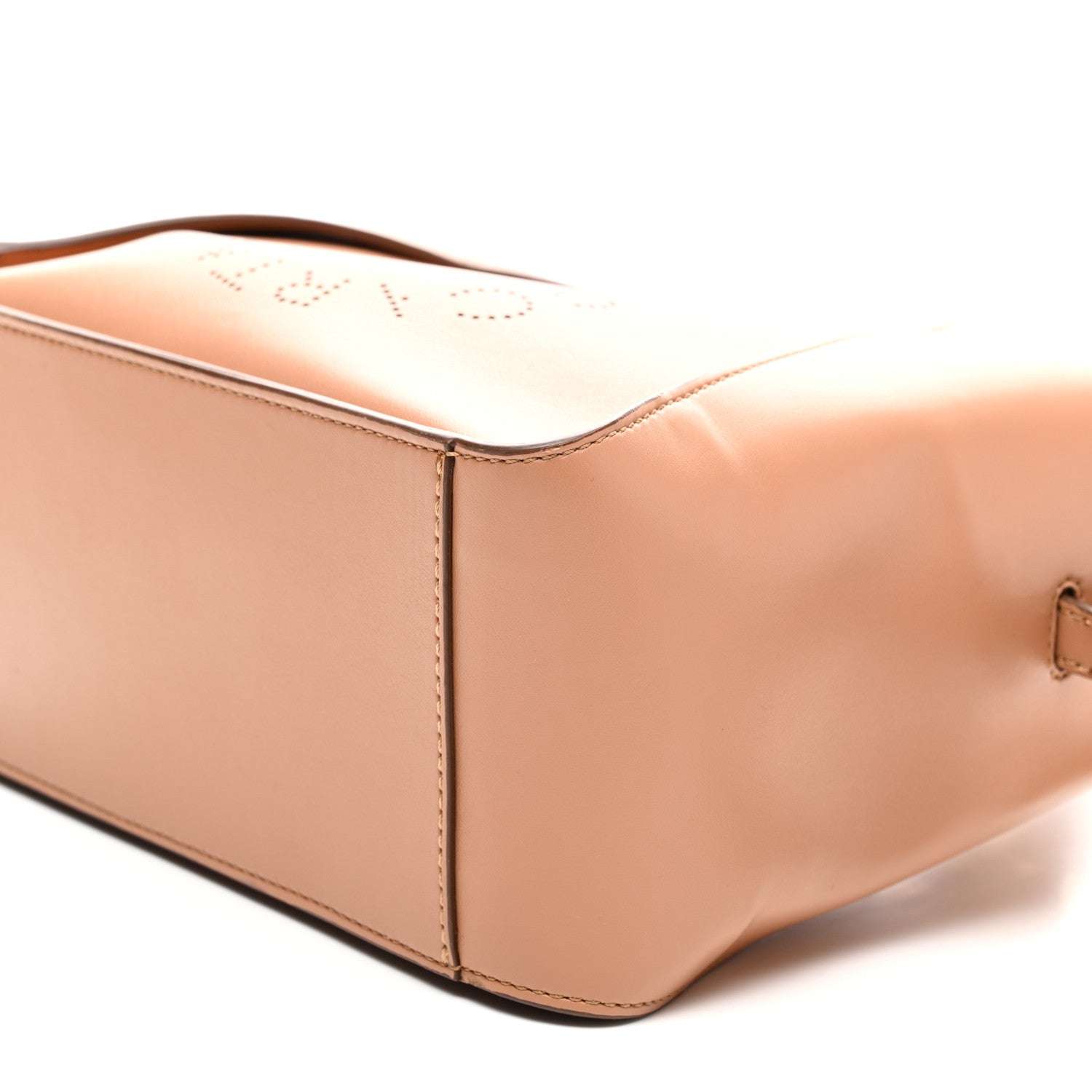 Stella McCartney Eco Alter Nappa Perforated Logo Linea Shoulder Bag Camel 10 of 10