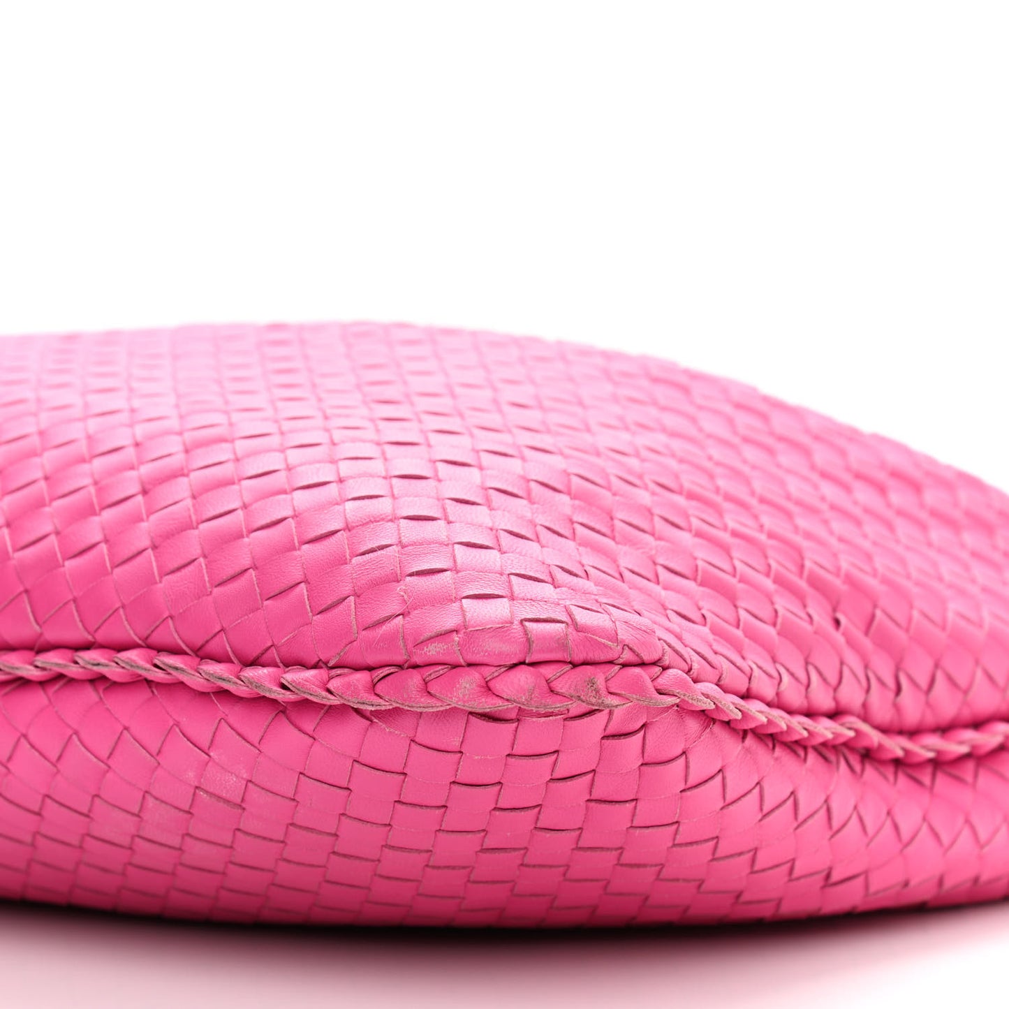 Nappa Intrecciato Large Veneta Hobo Rosa Shock