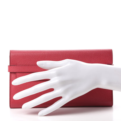 Hermes Epsom Kelly Longue Wallet Rose Extreme 2 of 12