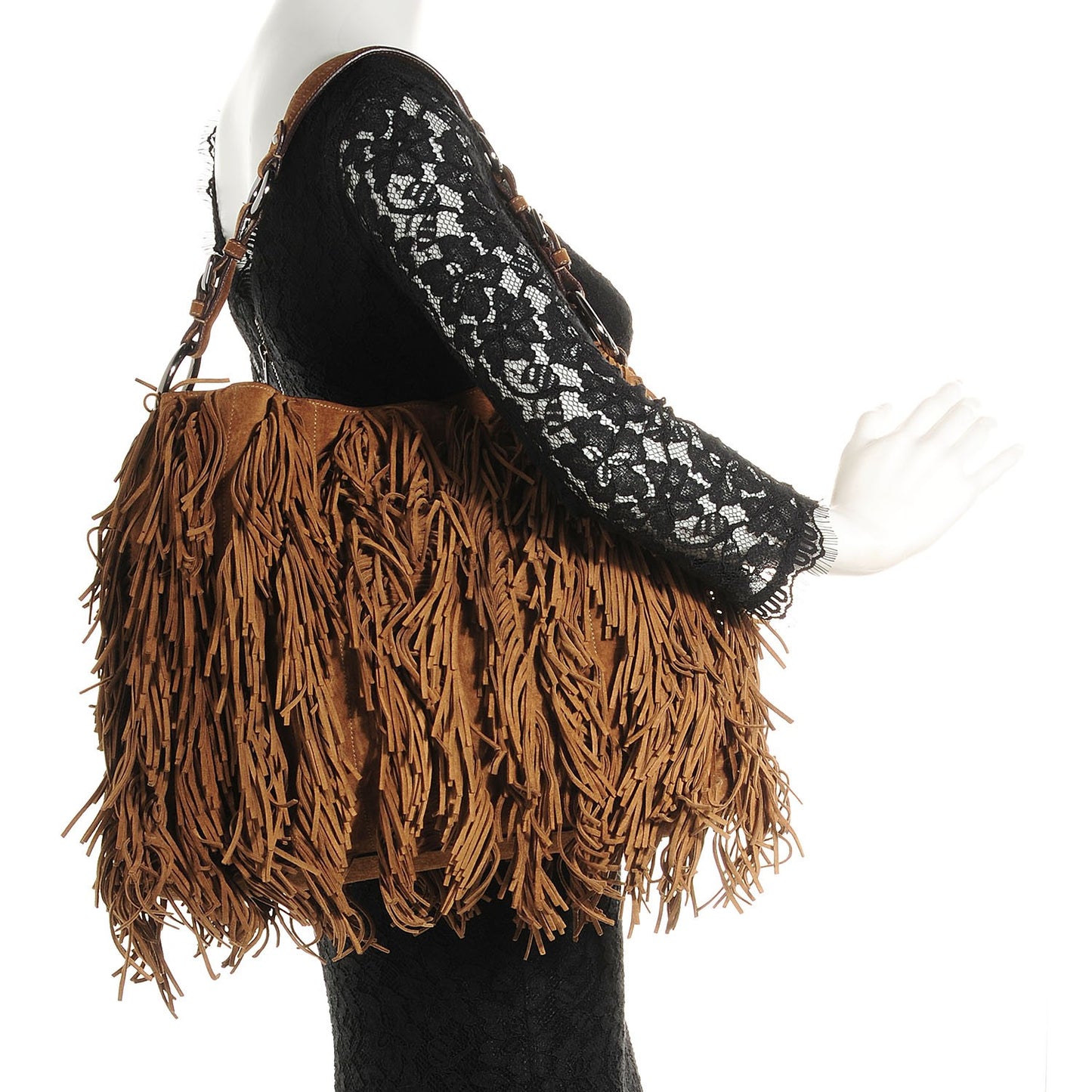 Suede Fringe Hobo