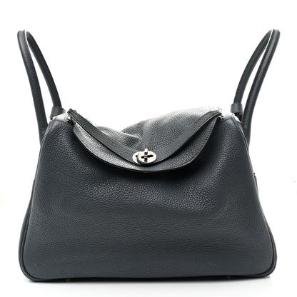 Hermes Taurillon Clemence Lindy 34 Bleu Orage 1 of 10