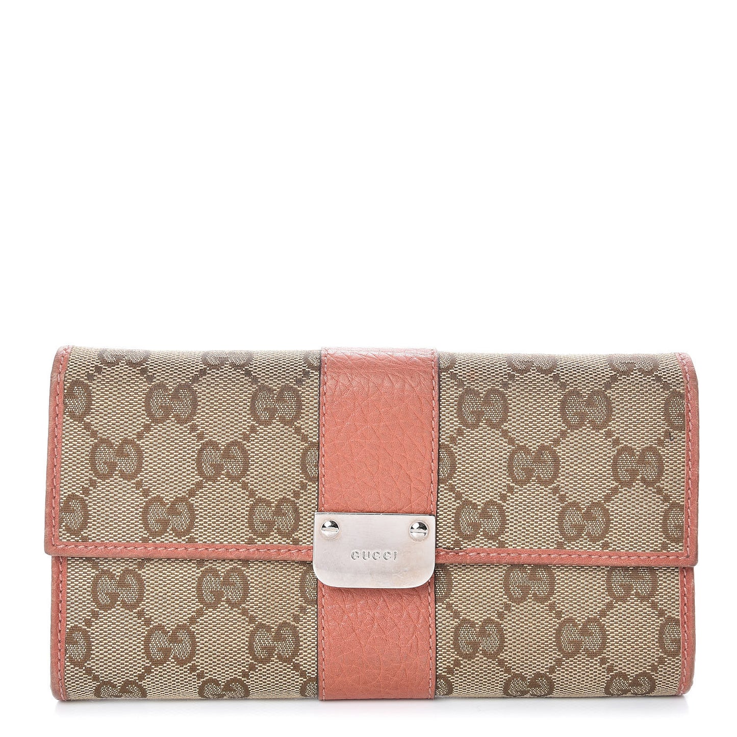 Monogram Continental Flap Wallet Coral