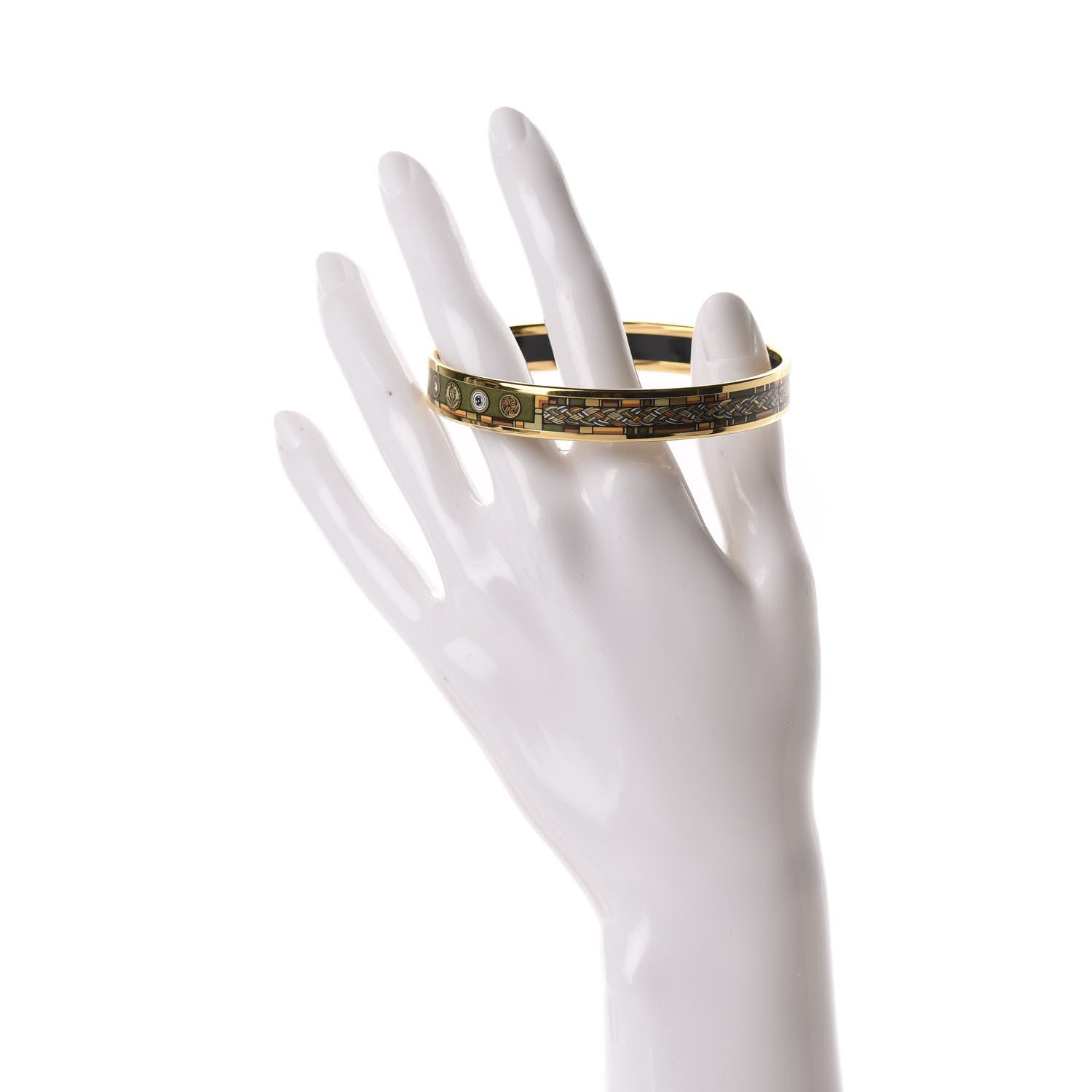 Hermes Enamel Printed Narrow Bracelet 70 2 of 6