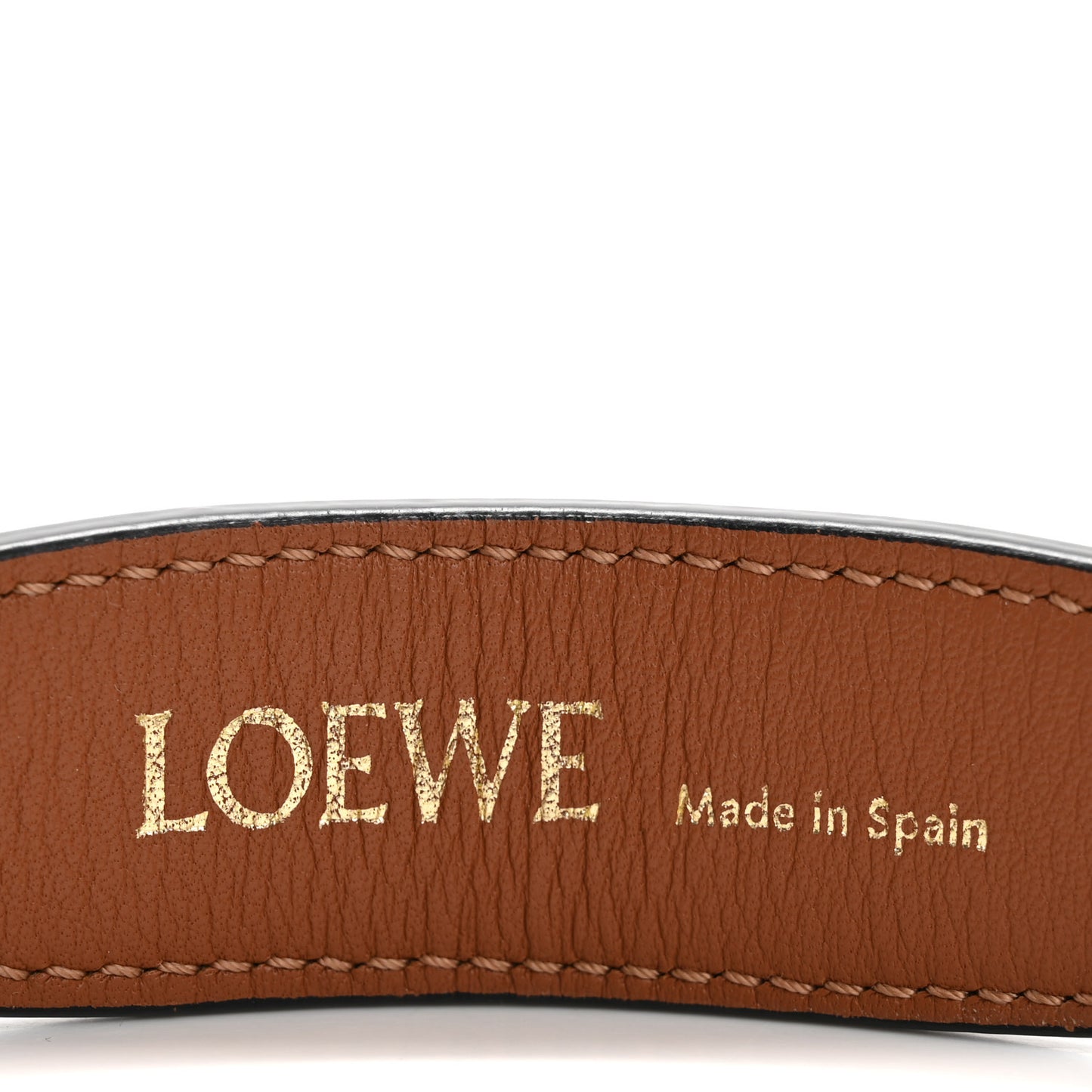 Calfskin Branded Short Strap Tan