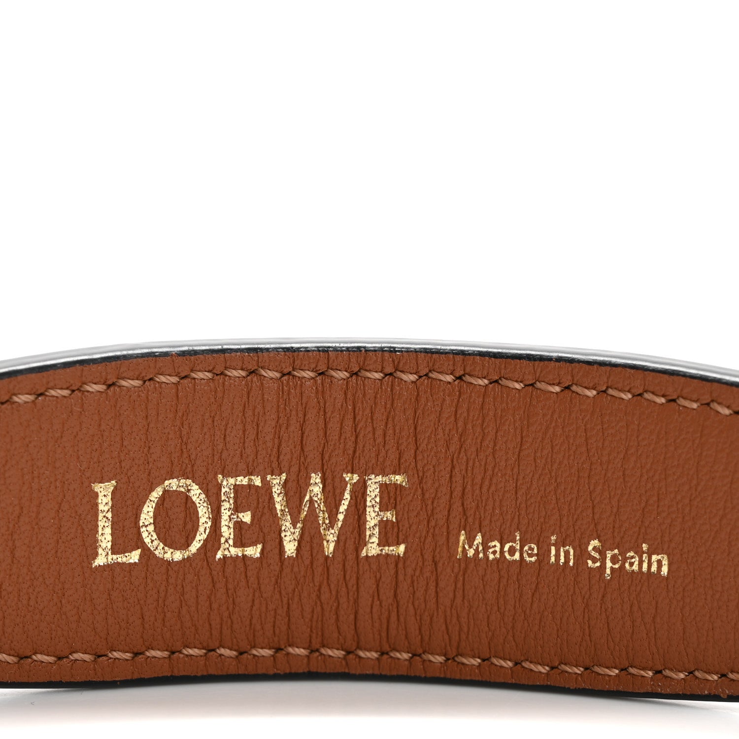 Loewe Calfskin Branded Short Strap Tan 4 of 5