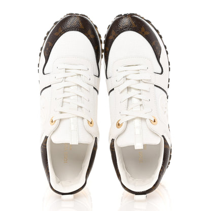 Louis Vuitton Calfskin Monogram Run Away Sneakers 36 White 2 of 10