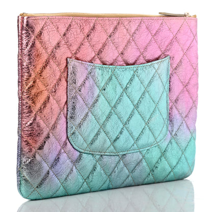 Chanel Metallic Goatskin Quilted Medium 2.55 Reissue Cosmetic Case Multicolor 2 of 4