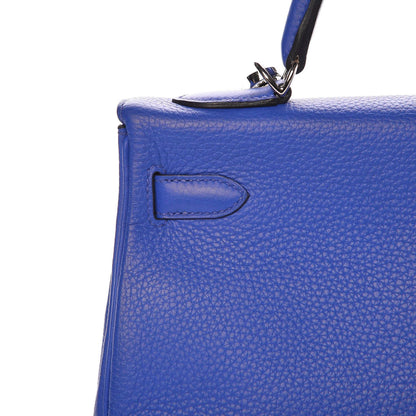 Hermes Taurillon Clemence Kelly Retourne 32 Bleu Electrique 33 of 42