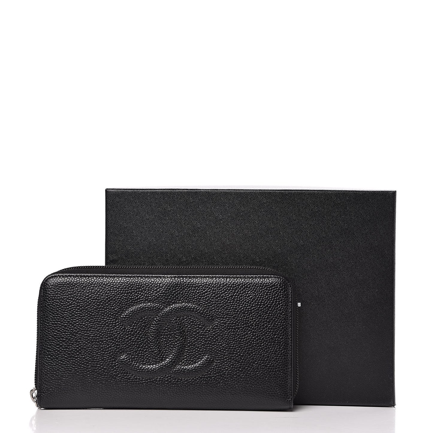Caviar Timeless CC Zip Around Wallet Black