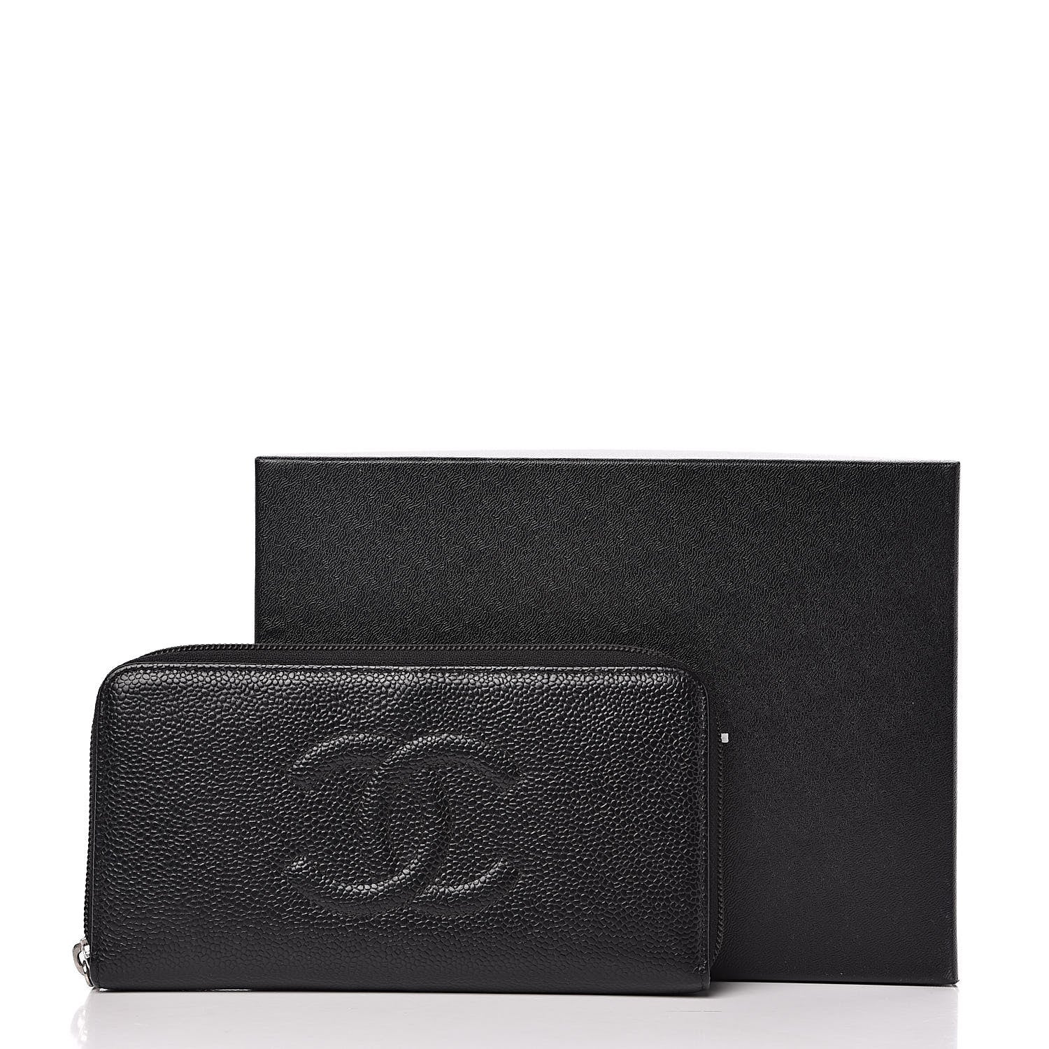 Chanel Caviar Timeless CC Zip Around Wallet Black 9 of 9