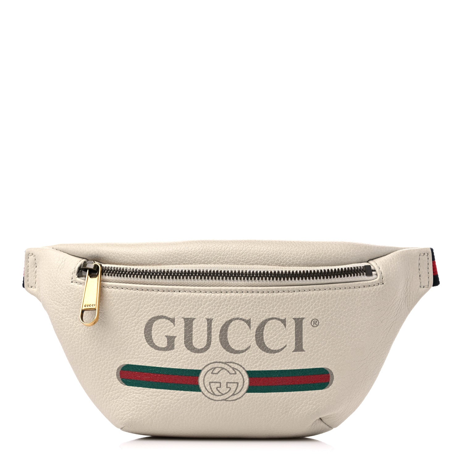 Gucci Grained Calfskin Small Logo Belt Bag White 1 of 9