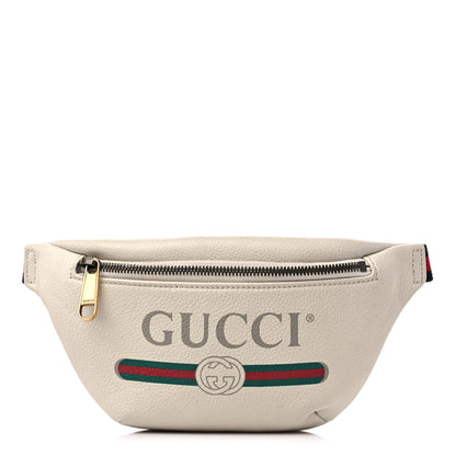 Gucci Grained Calfskin Small Logo Belt Bag White 1 of 9