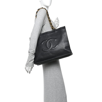 Chanel Lambskin CC Tote Black 2 of 13
