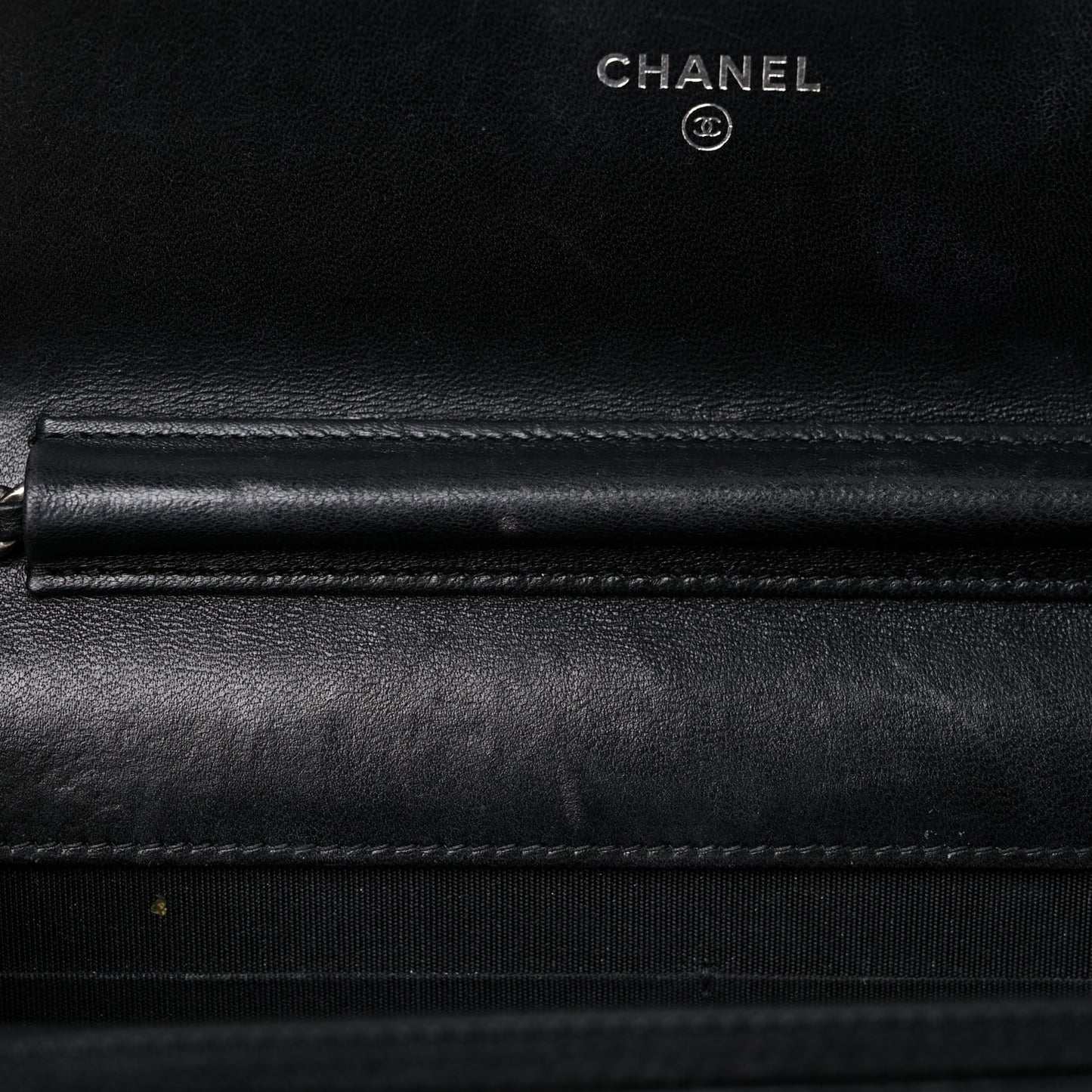 Lambskin Quilted Boy Wallet On Chain WOC Black