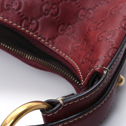 Gucci Guccissima Medium Horsebit Chain Hobo Red 14 of 14