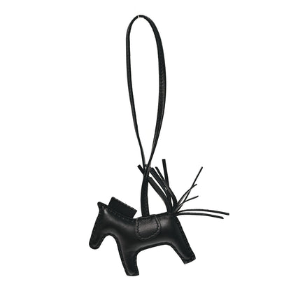Hermes Milo Lambskin Grigri Rodeo Horse Bag Charm PM So Black 1 of 4
