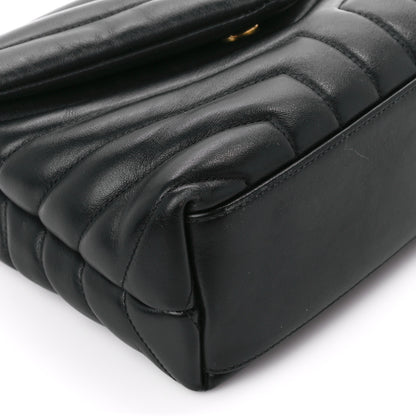 Saint Laurent Calfskin Y Quilted Monogram Small Loulou Chain Satchel Black 10 of 17