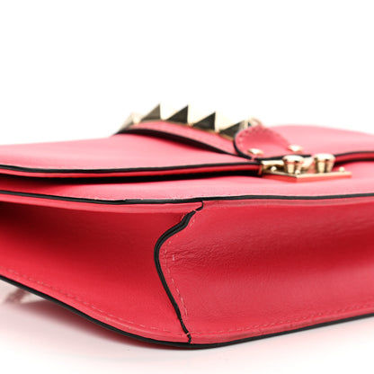 Valentino Garavani Vitello Medium Glam Lock Rockstud Flap Deep Rose 7 of 12