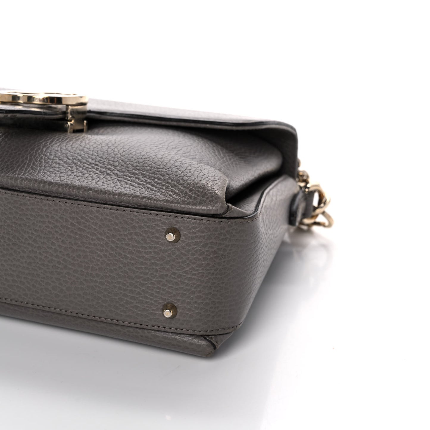 Dollar Calfskin Interlocking G Top Handle Shoulder Bag Loess