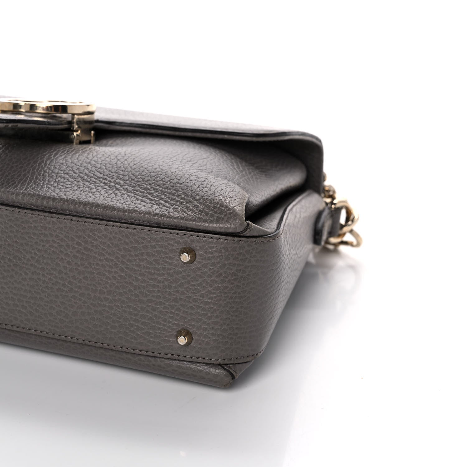 Gucci Dollar Calfskin Interlocking G Top Handle Shoulder Bag Loess 11 of 14