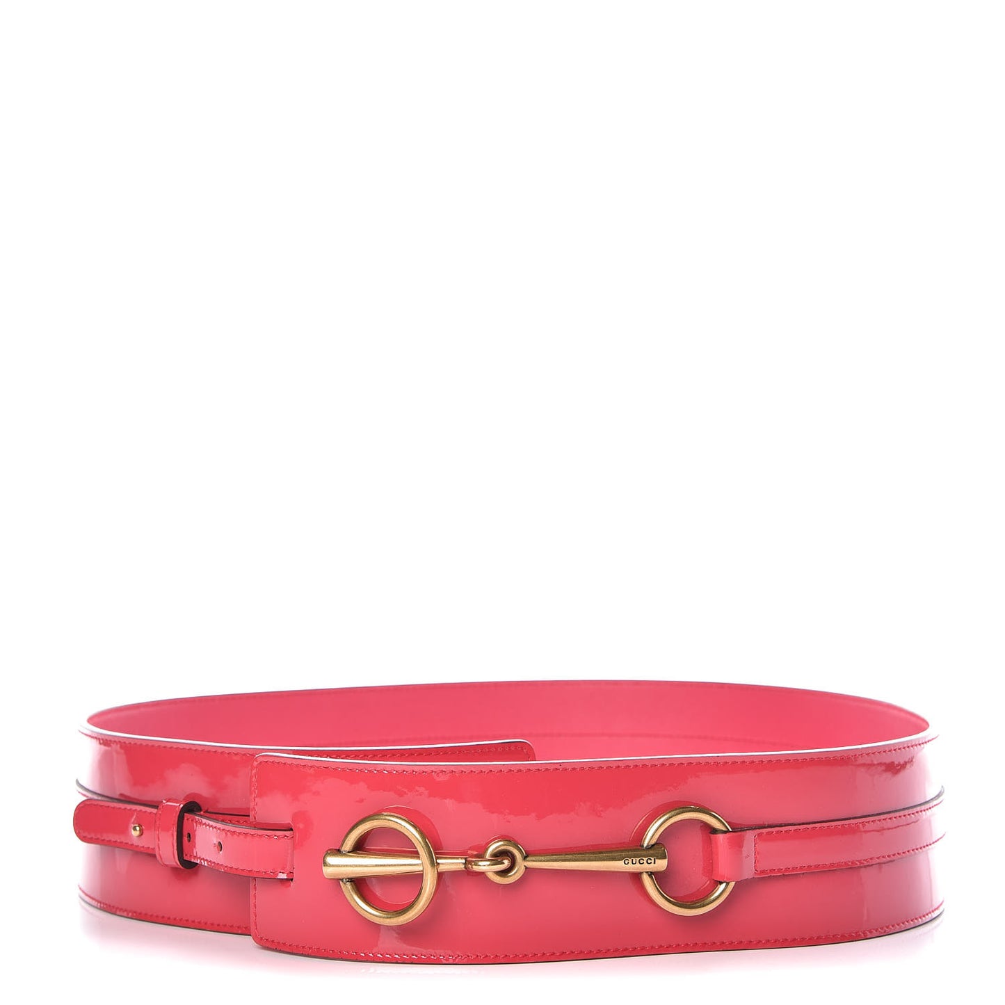 Patent Bright Bit Wide Belt 95 38 Shocking Pink