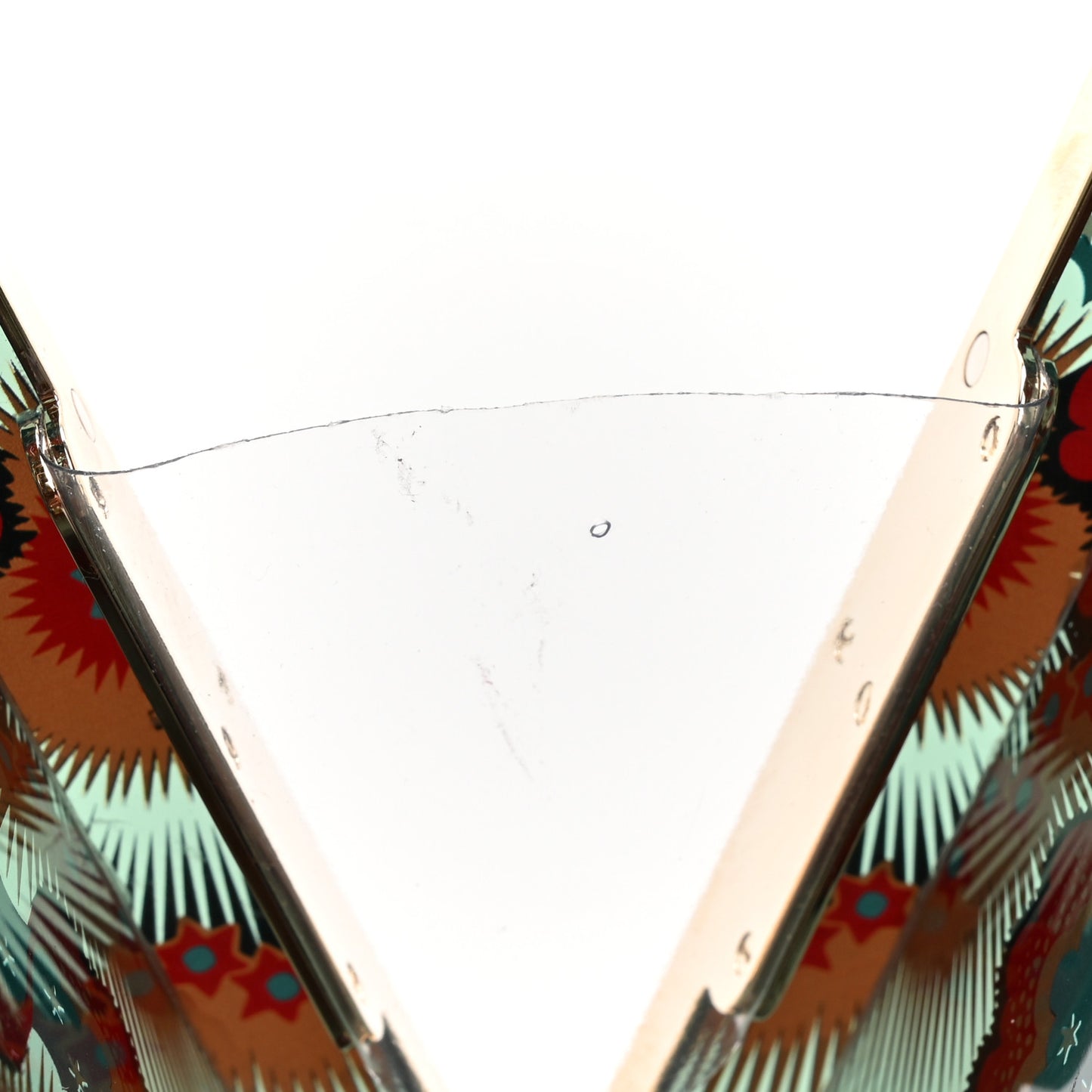 Plexiglass Volcano Print Minaudiere Bag Multicolor