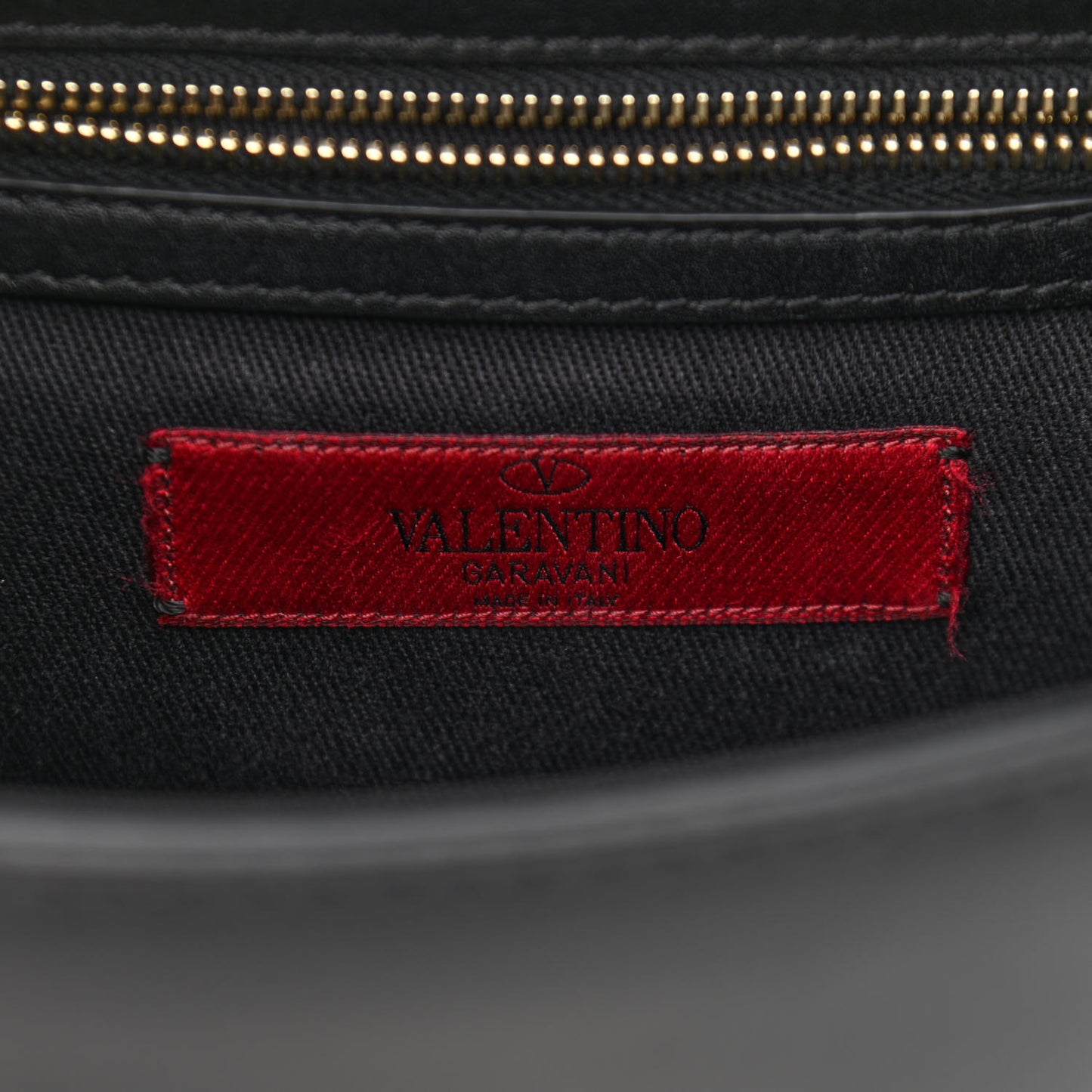 Vitello Small Glam Lock Rockstud Flap Black