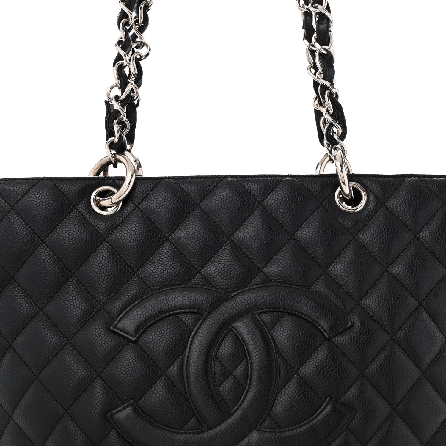 Chanel Caviar Quilted Grand Shopping Tote GST Black 9 of 15