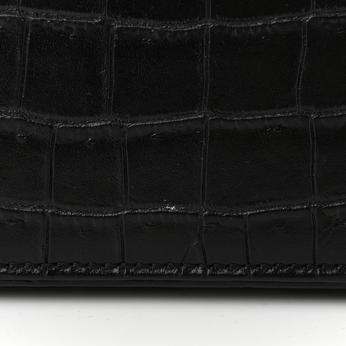 Calfskin Crocodile Embossed LE 5 A 7 Hobo Black