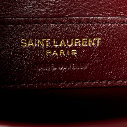 Saint Laurent Grain de Poudre Medium Classic Monogram Cassandra Top Handle Black Rouge Legion 6 of 12