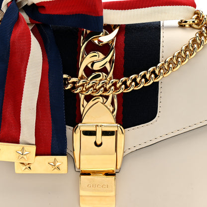 Gucci Calfskin Mini Sylvie Chain Shoulder Bag White 9 of 16
