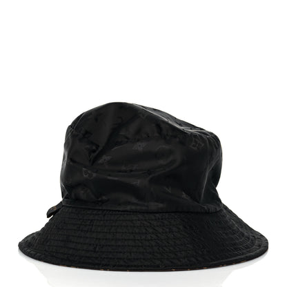 Louis Vuitton Nylon Monogram Reversible Bob Bucket Hat S Brown Black 13 of 14