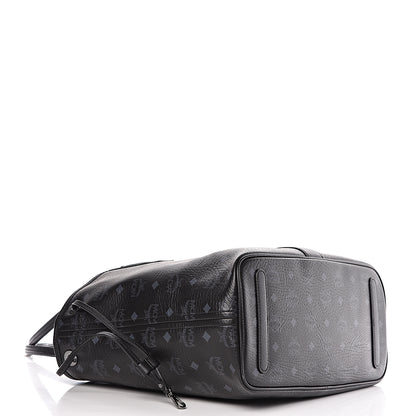 MCM Visetos Medium Liz Reversible Shopper Tote Black 7 of 17