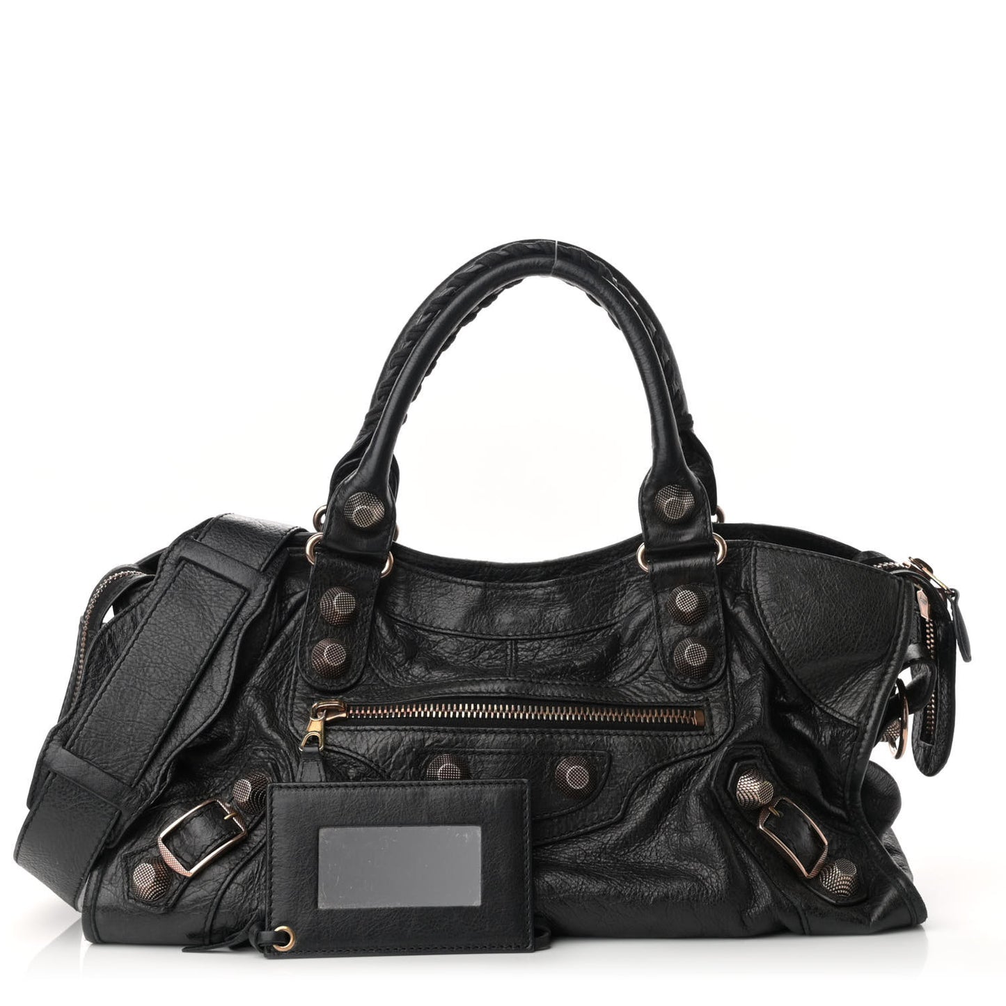 Agneau Giant 21 Rose Gold Hardware Part Time Black